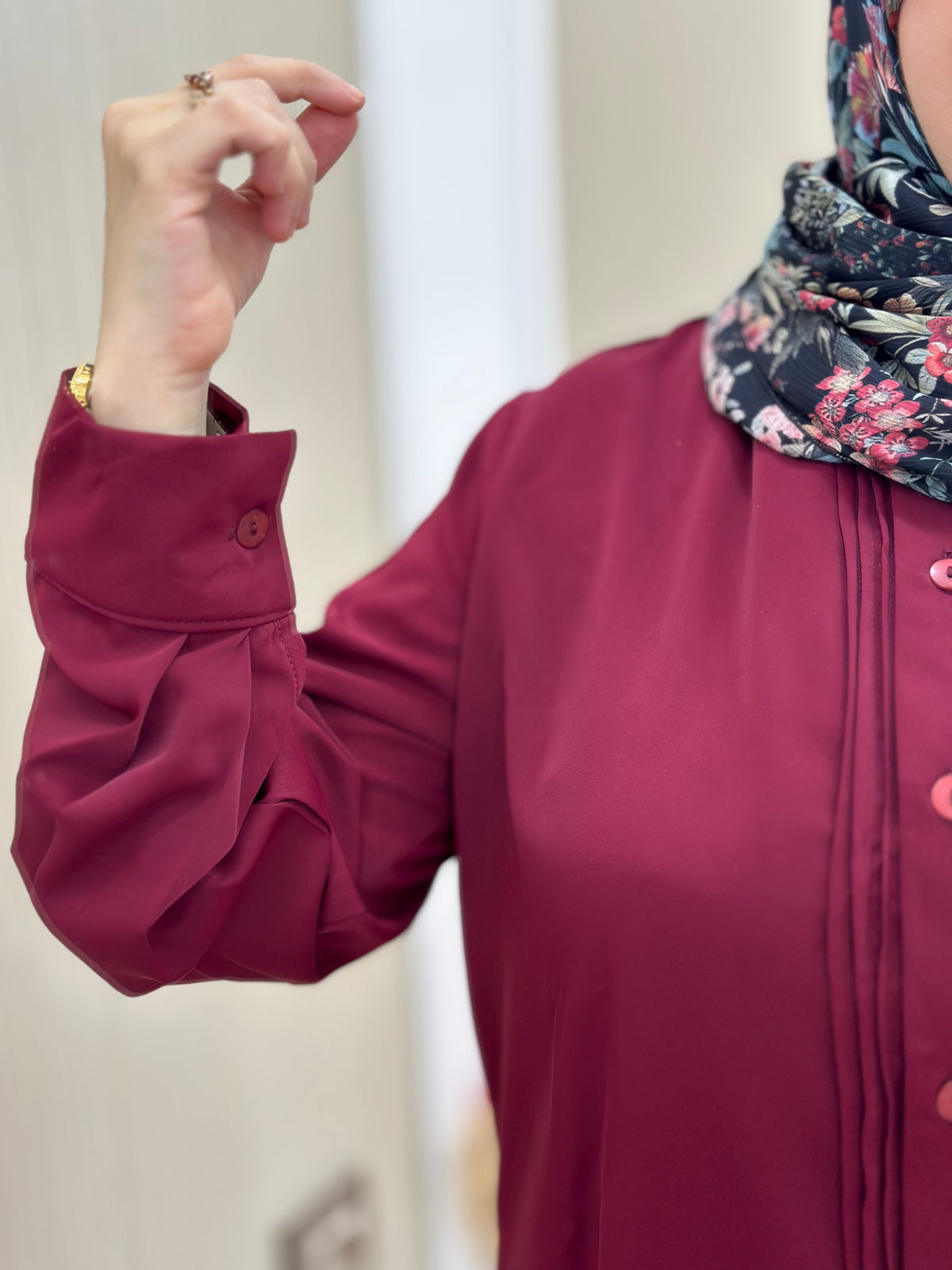 The Grace Shirt – Burgundy