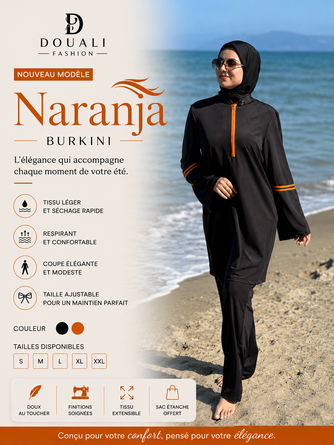 Naranja Bourkini