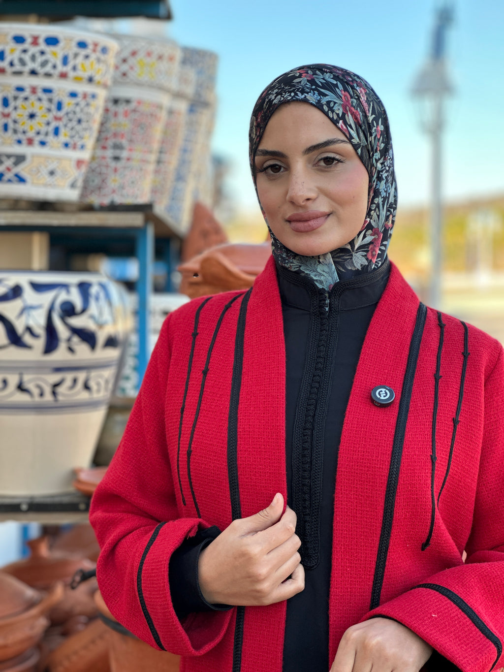 كيمونو بالبرشمان  احمر