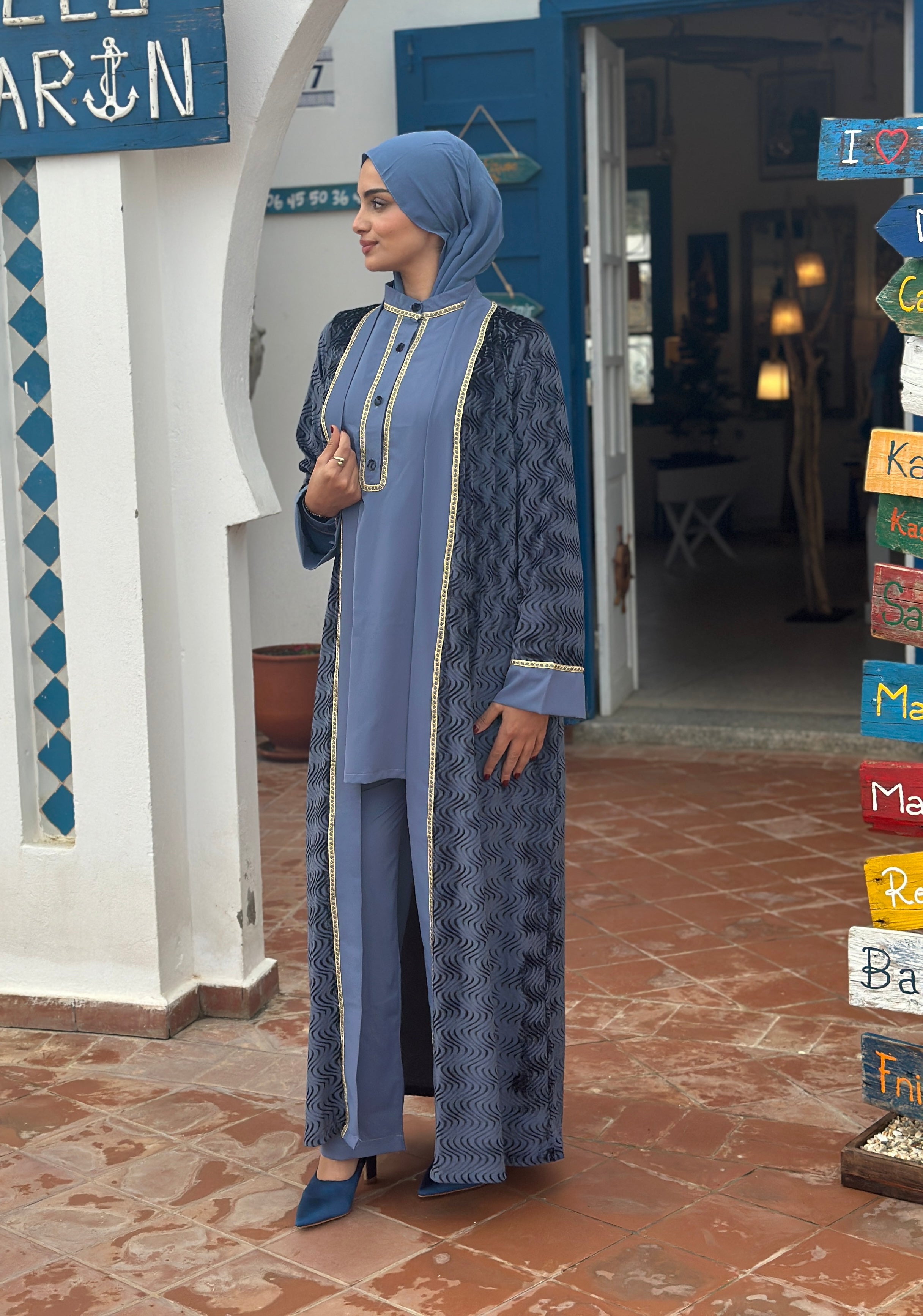 Ensemble Nour bleu