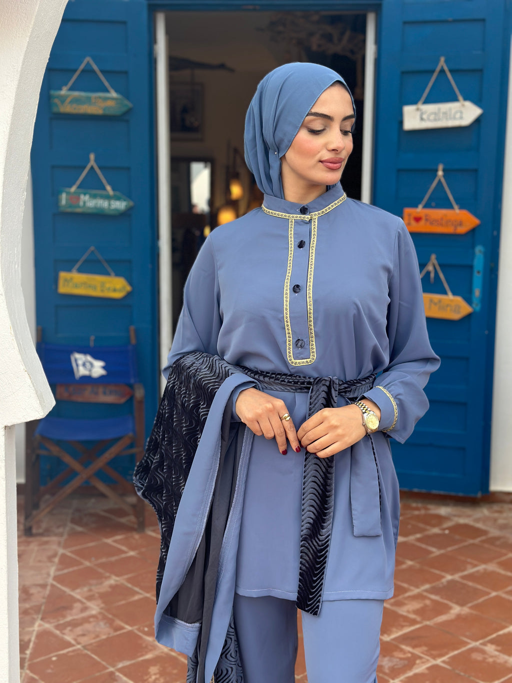 Ensemble Nour bleu