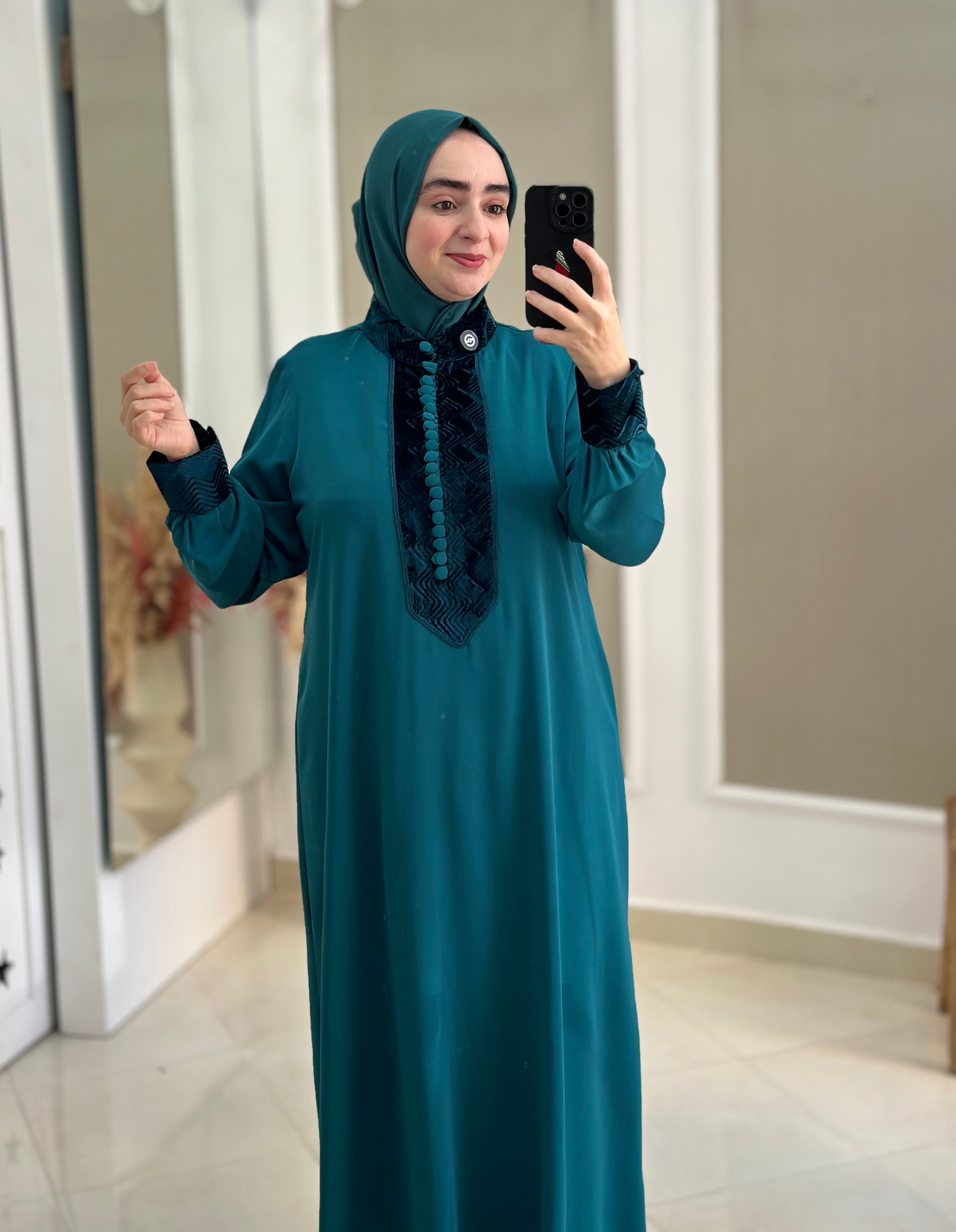 Ensemble robe turquoise