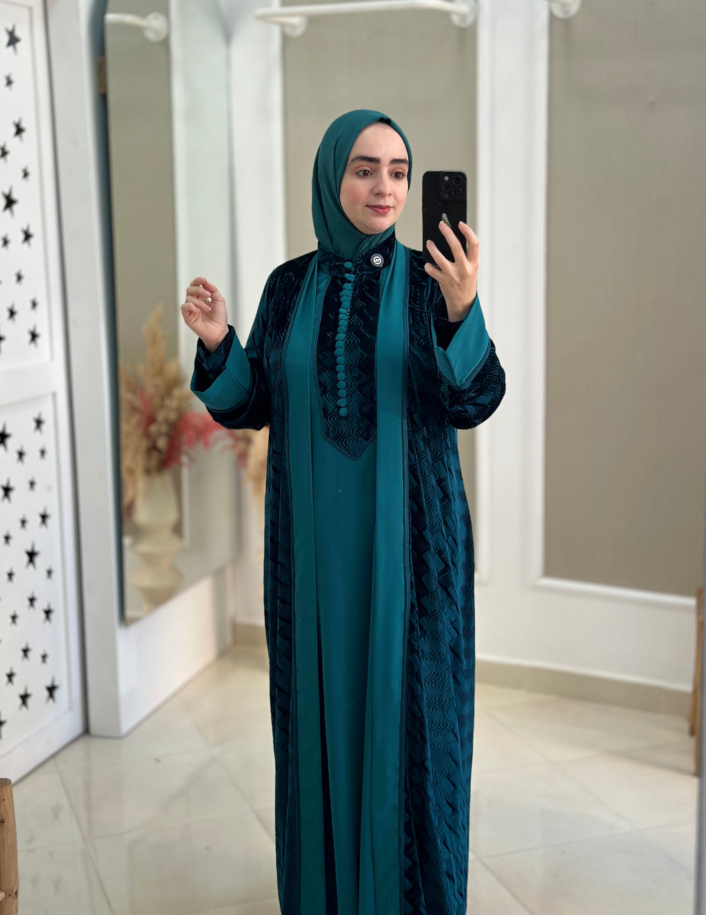 Ensemble robe turquoise