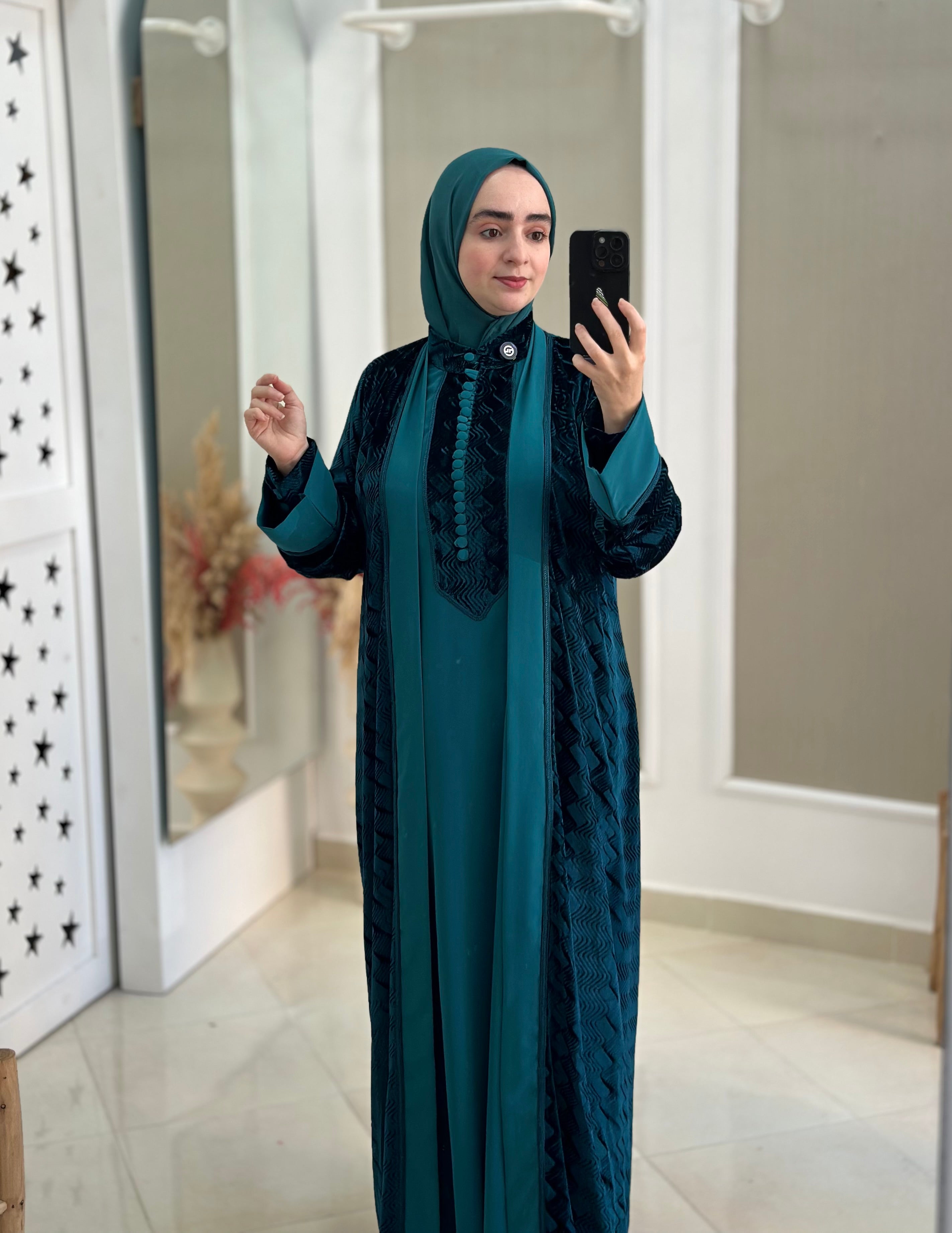 Ensemble robe turquoise