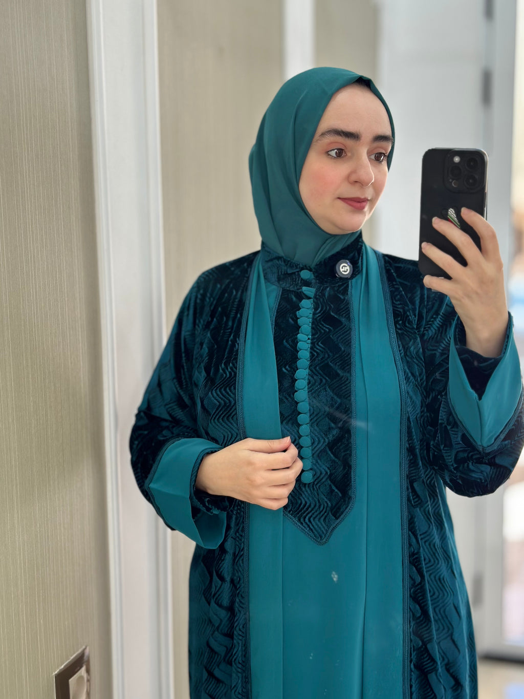 Ensemble robe turquoise