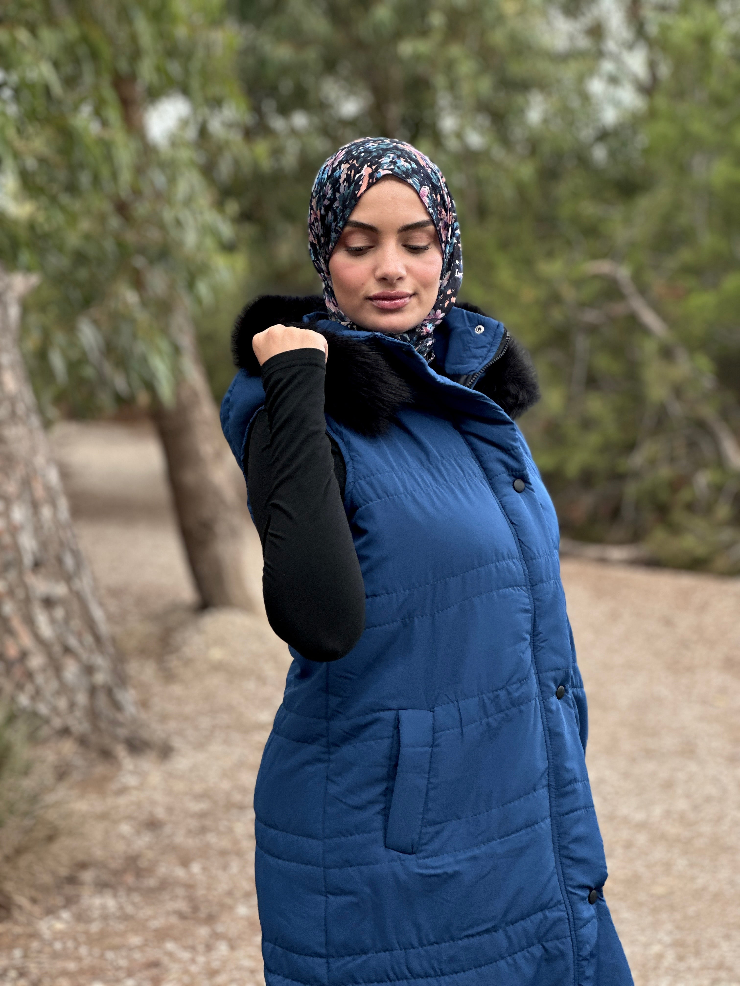 GILET Doudoun en  bleu turquoise