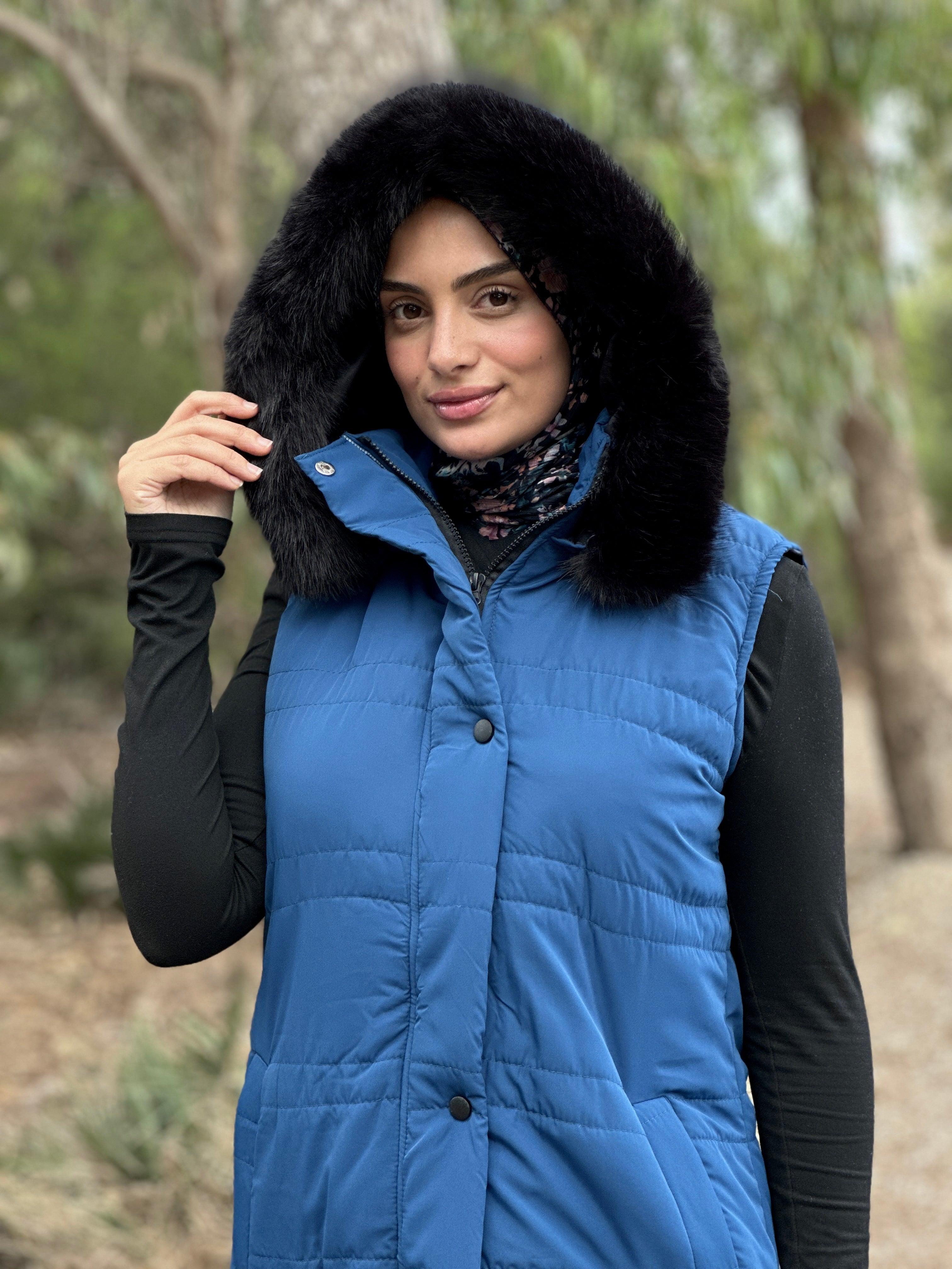 GILET Doudoun en  bleu turquoise