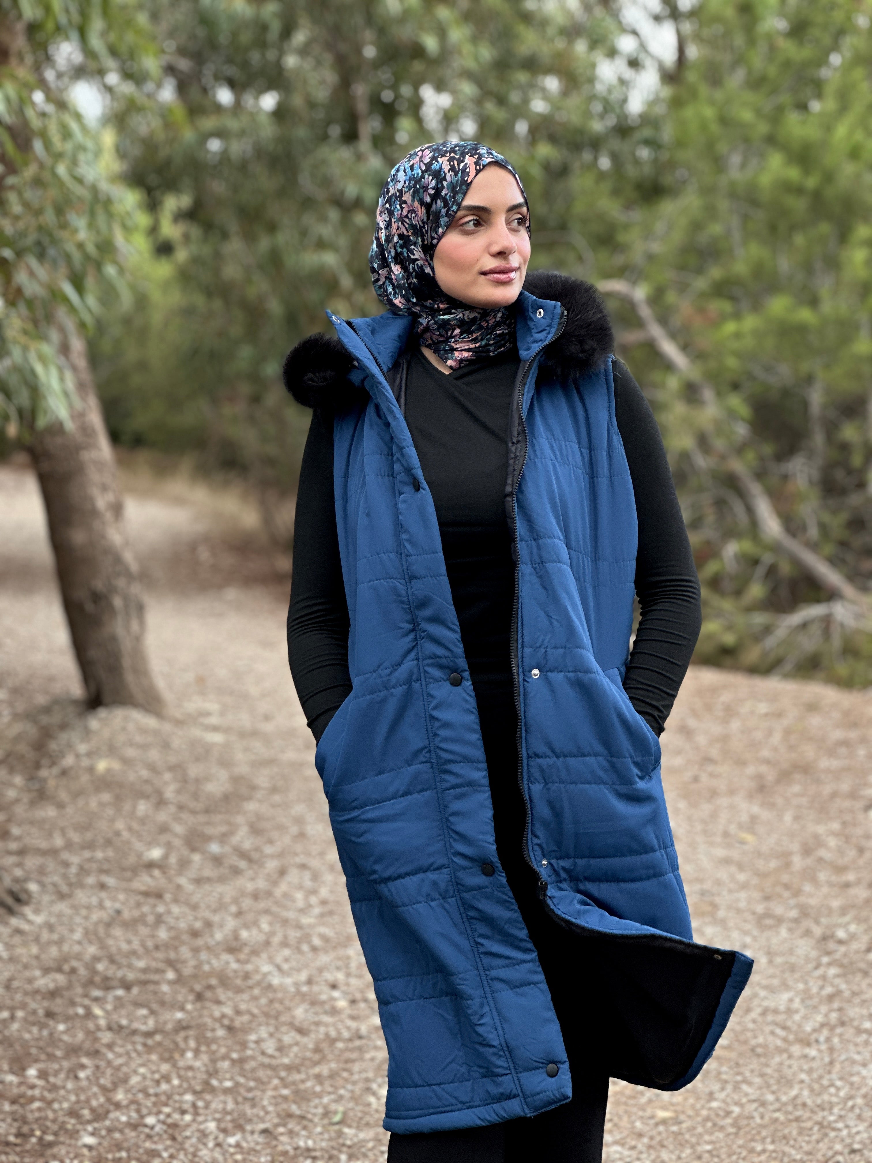 GILET Doudoun en  bleu turquoise