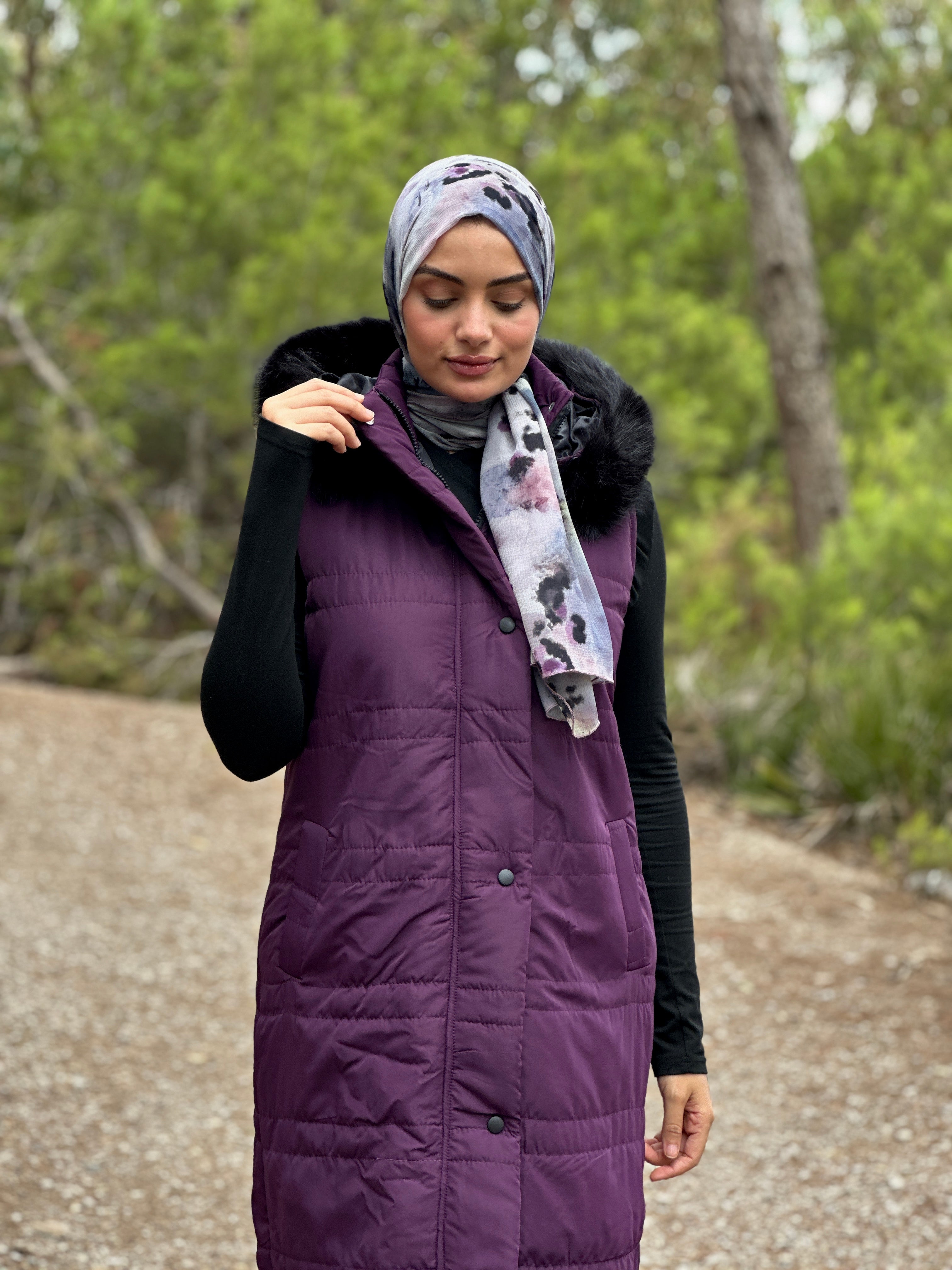 GILET Doudoun en mauve