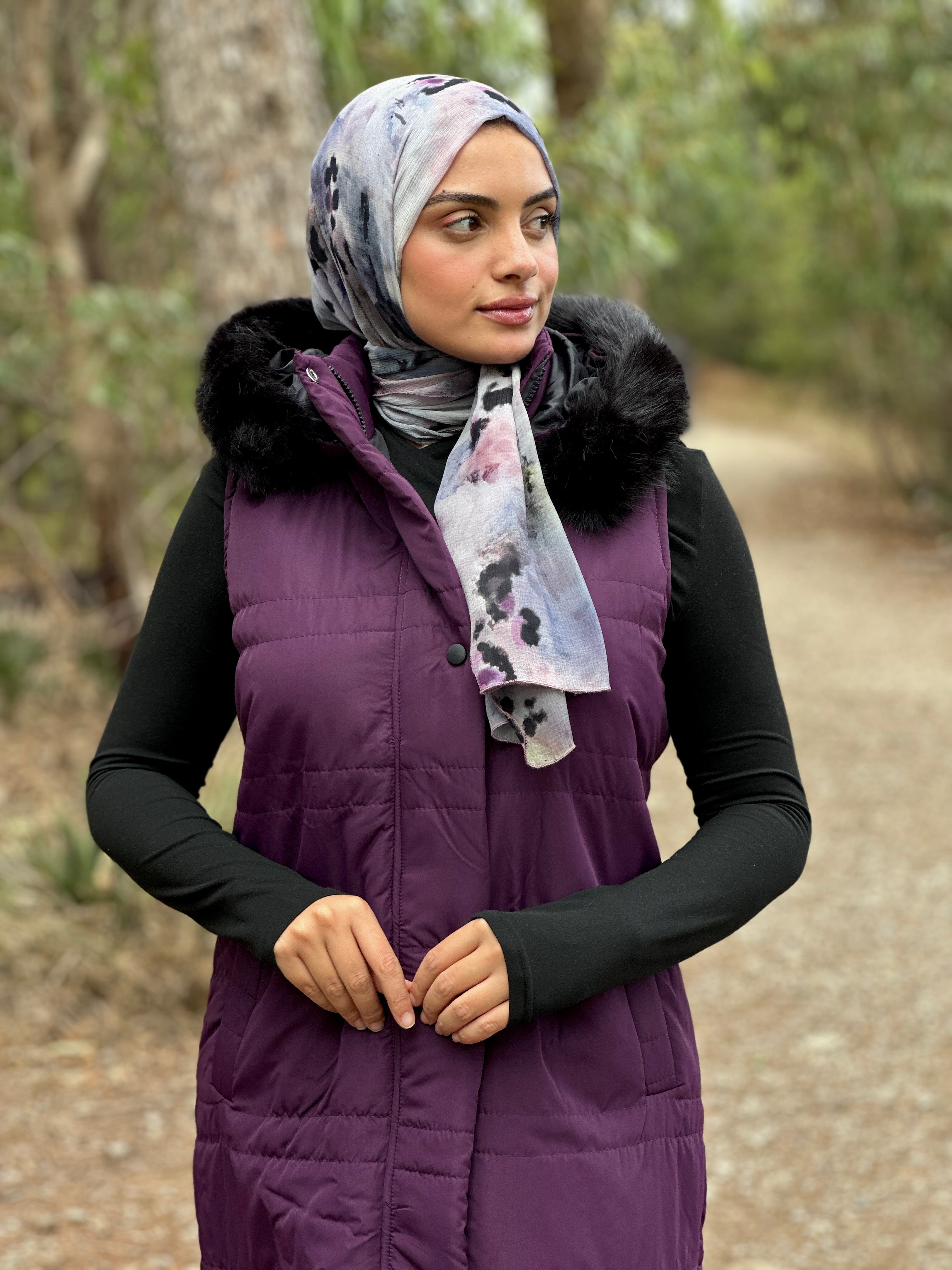 GILET Doudoun en mauve