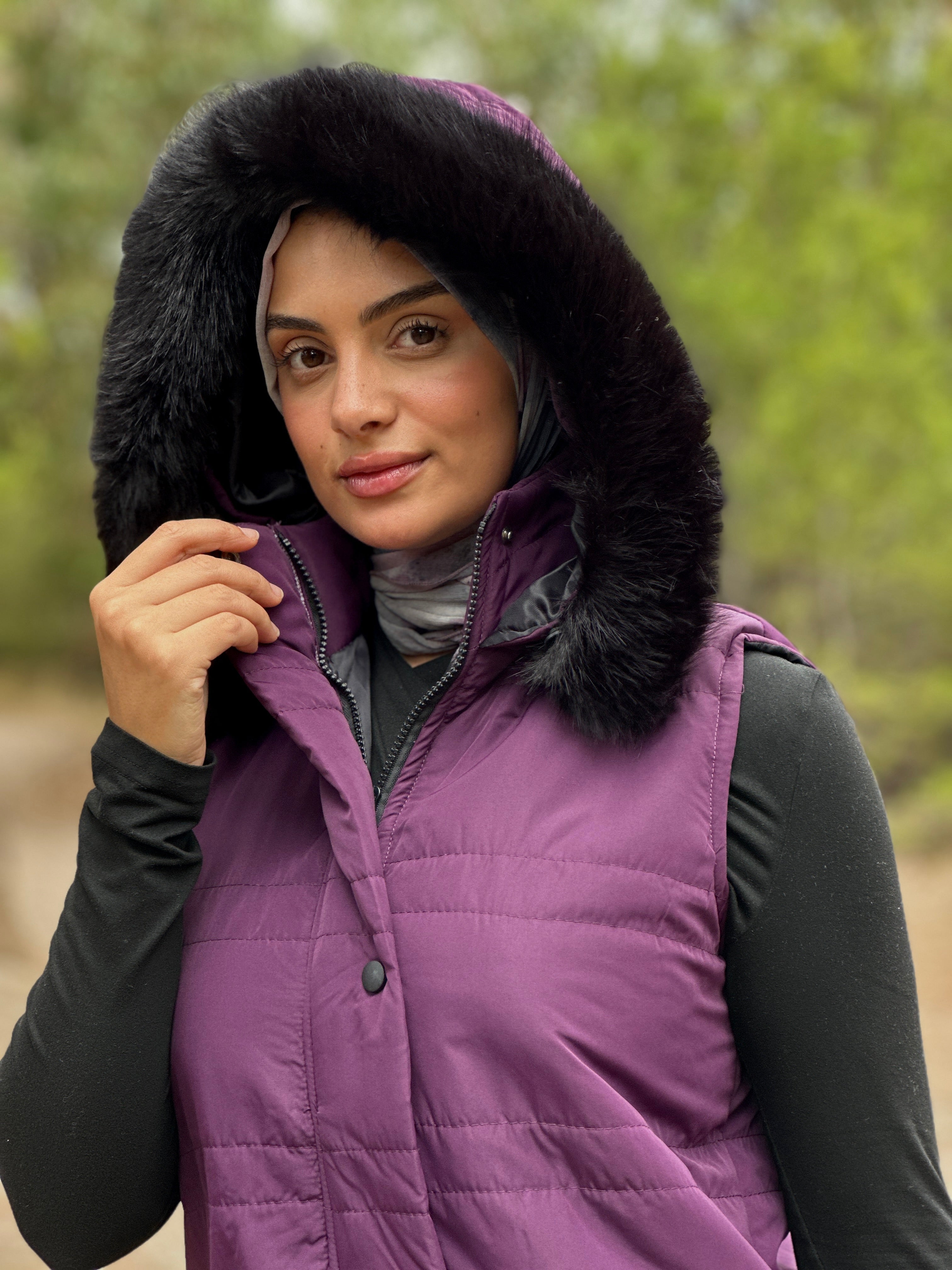 GILET Doudoun en mauve