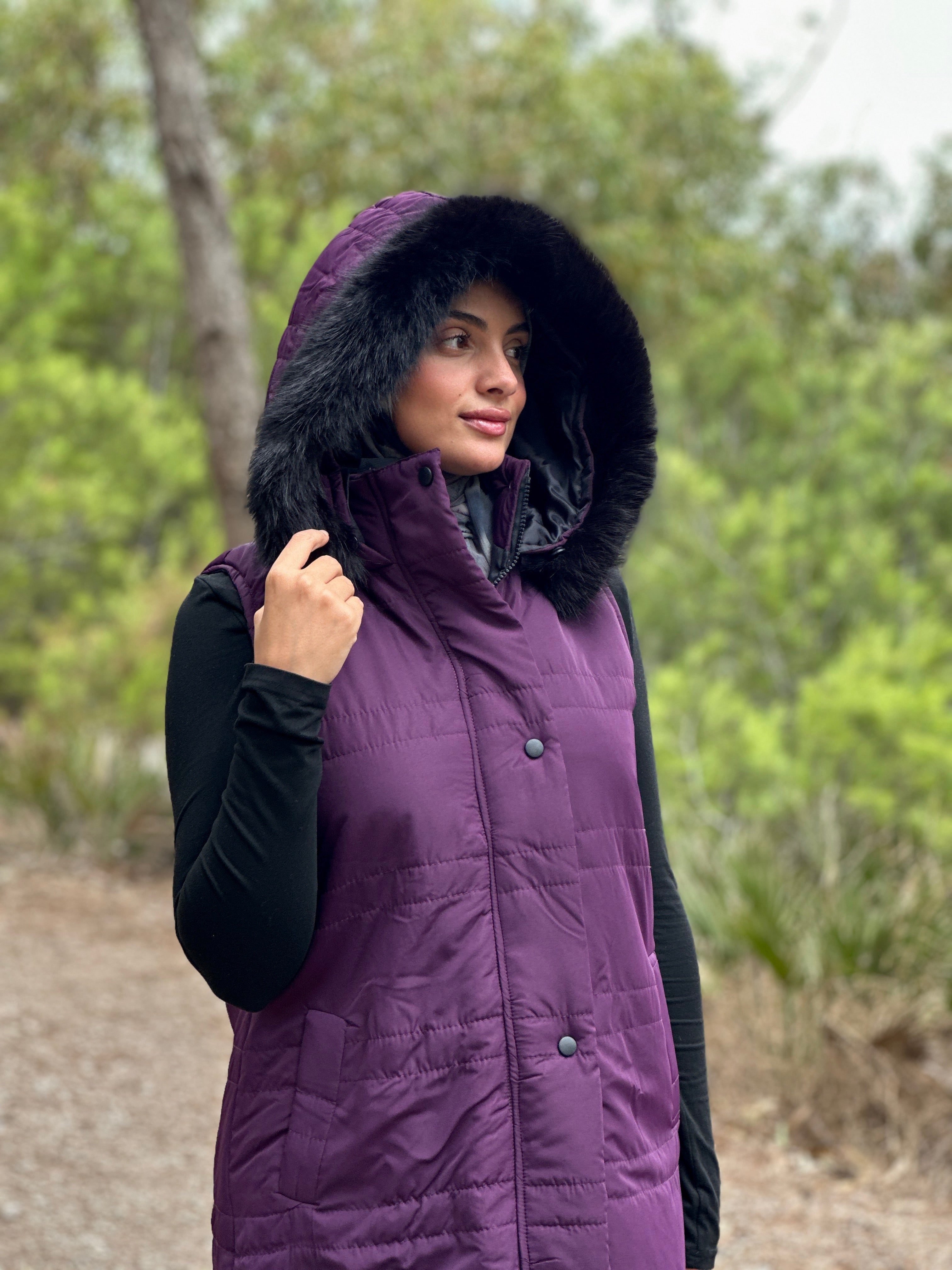 GILET Doudoun en mauve