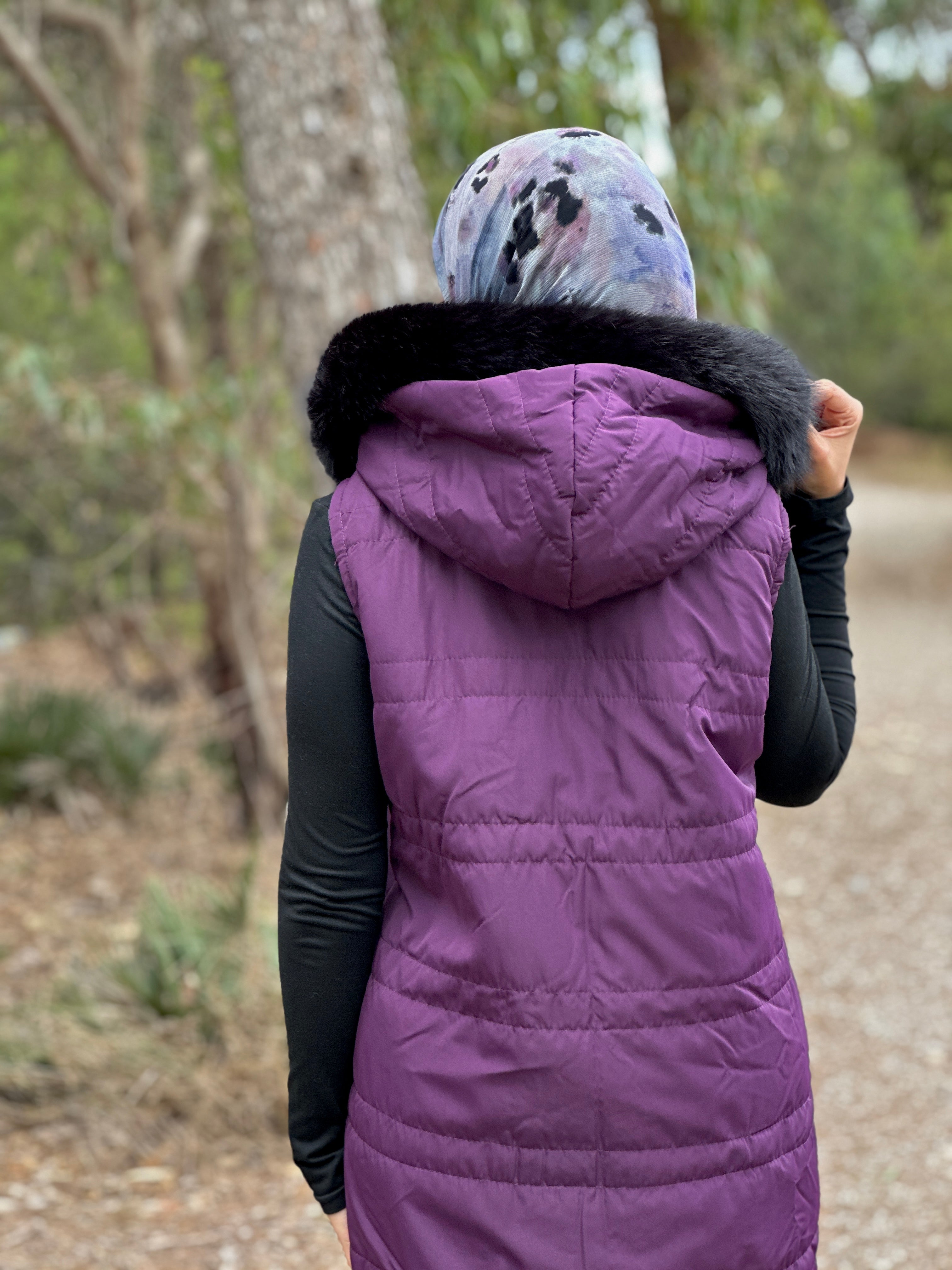 GILET Doudoun en mauve